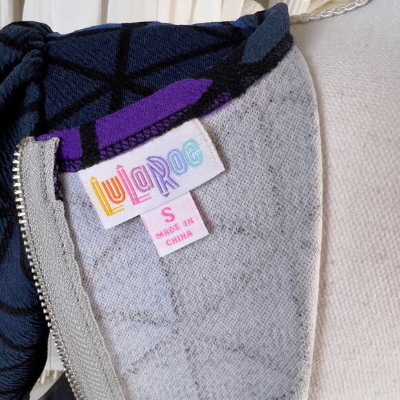 Lularoe Amelia women's size small, skater dress, geometric, sexy, office #1992 - Picture 9 of 11